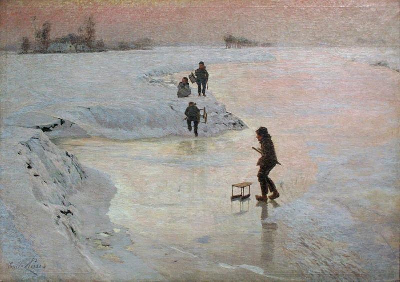 Emile Claus Skaters China oil painting art